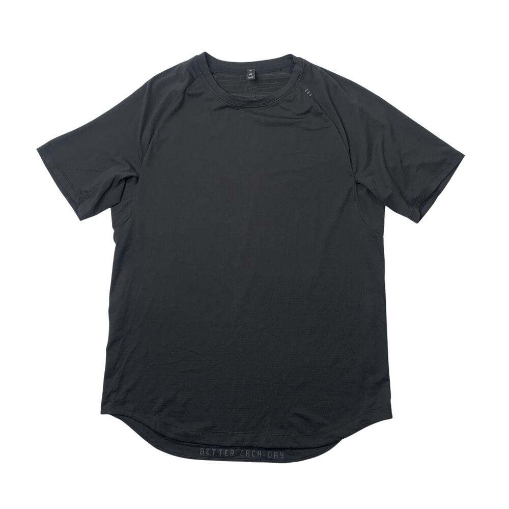 Lululemon T Shirt Mens L Large Black Drysense Short Sleeve Crew Gym Training Run